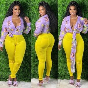 High waist skinny jeans